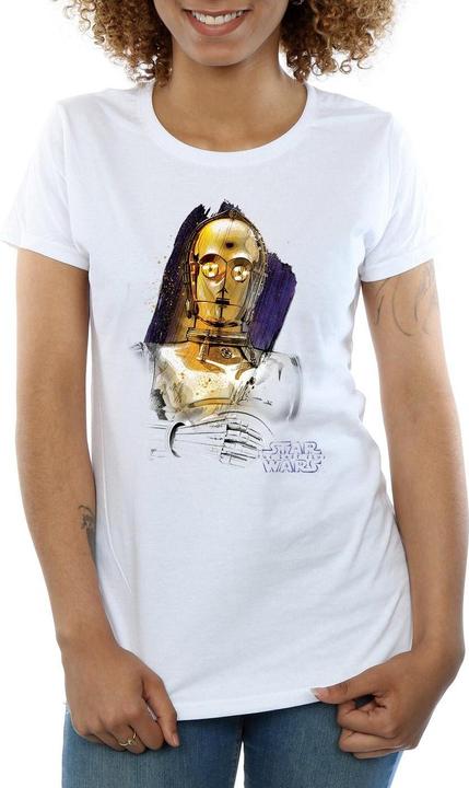 Actual product image Star Wars Womens/Ladies The Last Jedi C-3PO Brushed Cotton T-Shirt (XL)
