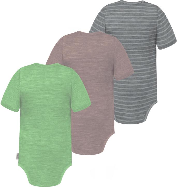 Immagine prodotto Normani Set di 3 body baby in merino a maniche corte "Tauranga" - 9295 (74)