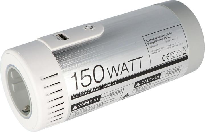 Produktbild Goobay KFZ-Spannungswandler wandelt 12 Volt DC in 230 Volt AC um, mit Schutzkontaktbuchse und USB Ausgang