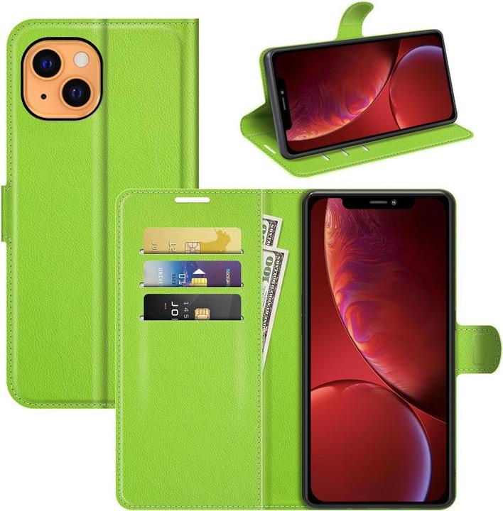 Produktbild Cover-Discount iPhone 13 mini - Leder Etui Hülle grün (Apple iPhone 13 mini)