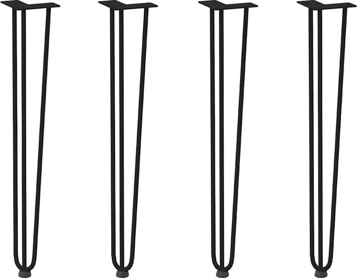 Actual product image VidaXL Hairpin legs 4 pcs. black 72 cm solid steel Hairpin table leg