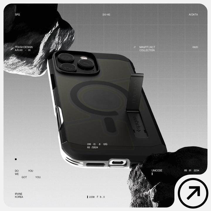 Immagine prodotto Spigen - Tough Armor MagSafe - iPhone 16 Pro Max - Frost Black (Apple iPhone 16 Pro Max)