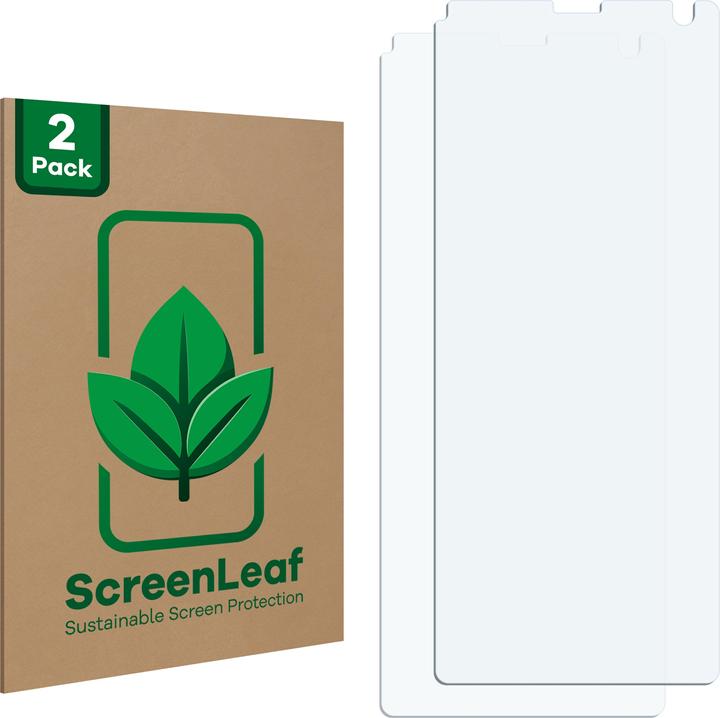 Actual product image ScreenLeaf Protective film sustainable screen protector screen protector film clear transparent (2 Piece, Sony Xperia XZ3)