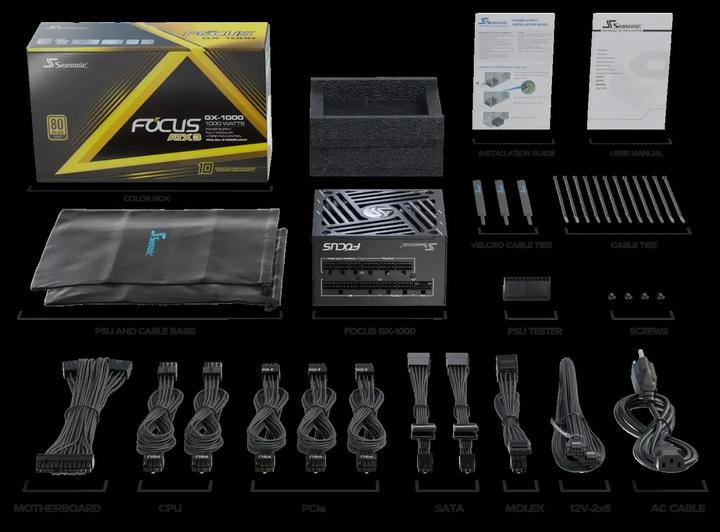 Image du produit Seasonic Focus GX-1000 V4 1000W ATX3.0 noir (1000 W)