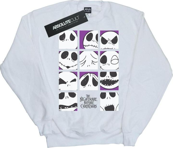 Immagine prodotto Disney Nightmare Before Christmas Many Faces Of Jack Squares Felpa Donna (XXL)