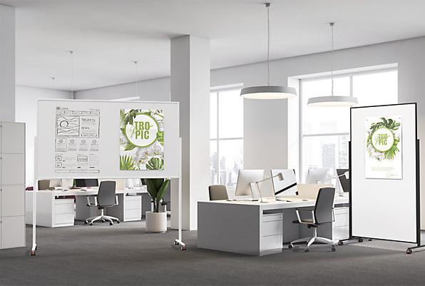 Actual product image Magnetoplan MAGNETOP. Design whiteboard Vario 1181100 steel, mobile 1000x1800mm (1000 x 1800 mm)