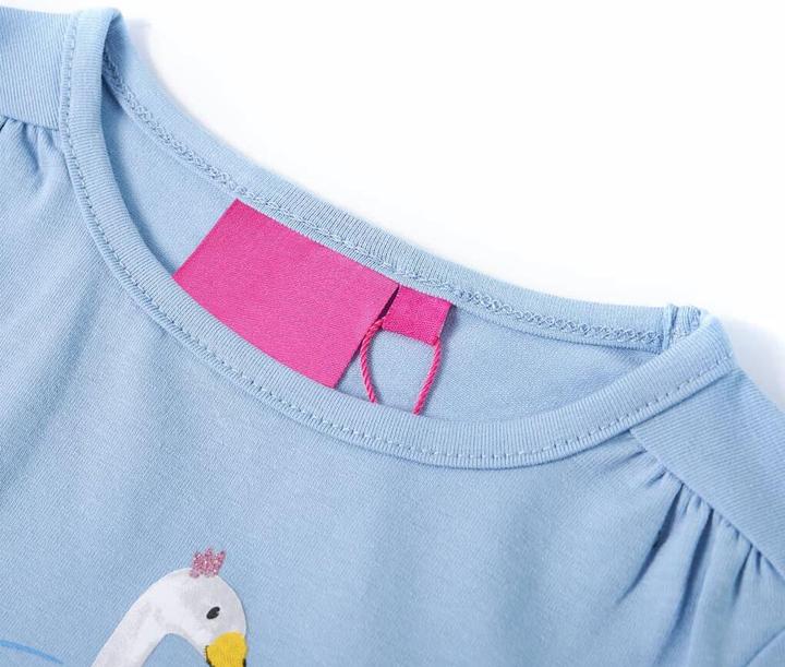Actual product image VidaXL Children's long-sleeved shirt light blue 92,Material: 95 % cotton. 5 (92)