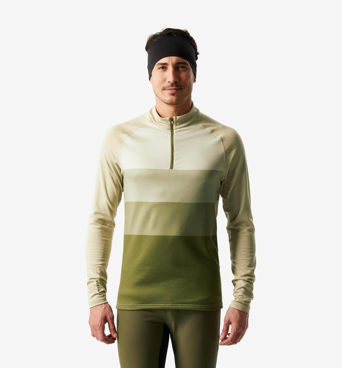 Wedze Skiunterwäsche Funktionsshirt mit 1/2 Reissverschluss Herren, BL 500 beige