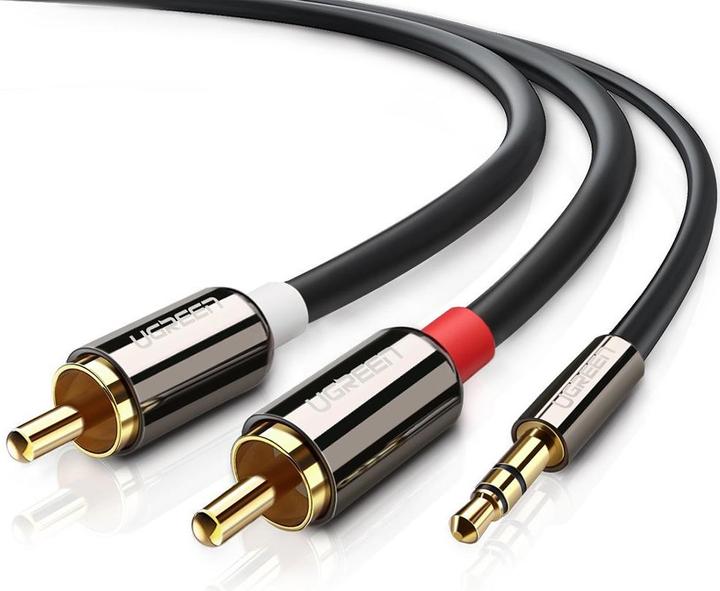 Ugreen 2x RCA – 3.5mm Klinke (2 m, Cinch, 3.5mm Klinke (AUX))
