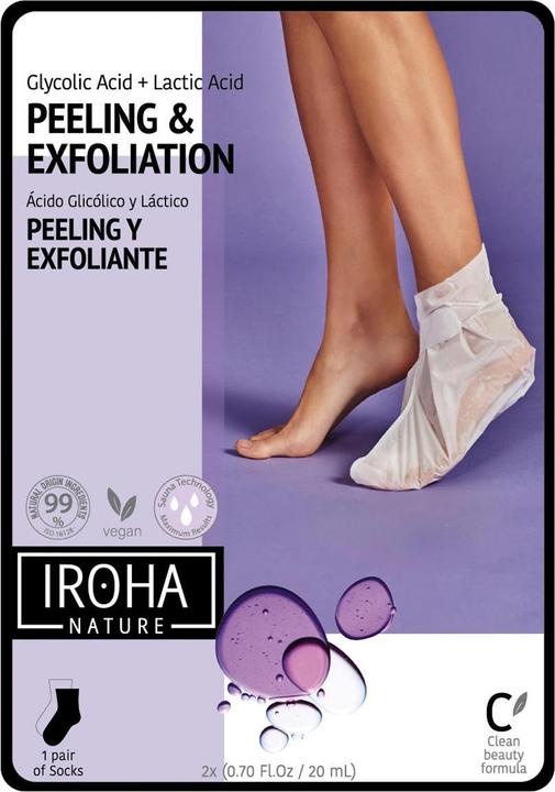Iroha Nature Nature - Exfoliating Foot Mask Socks Lavendel (Fussmaske, 20 ml)