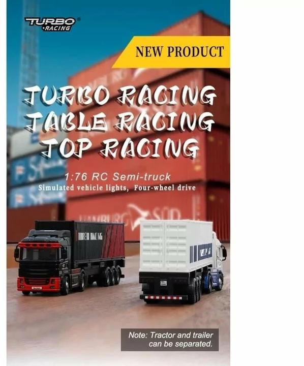 Image du produit Turbo Racing Camion C50 avec remorque Blanc, 1:76, RTR (RTR Prêt à fonctionner)
