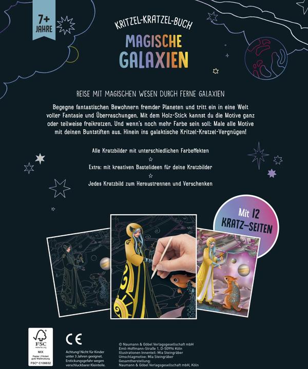 Actual product image Magische Galaxien - Kritzel-Kratzel-Buch für Kinder ab 7 Jahren (German, 2021)