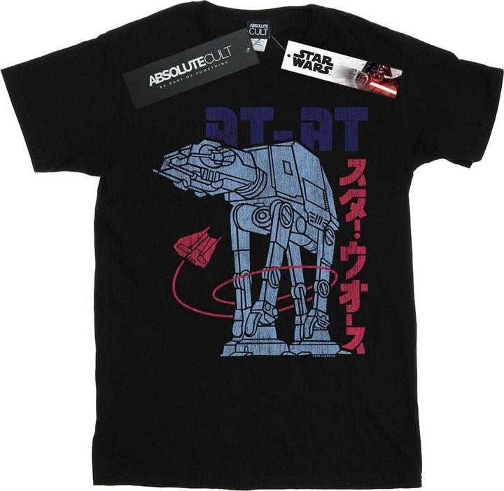 Actual product image Star Wars Womens/Ladies Kanji AT-AT Cotton Boyfriend T-Shirt (XXL)