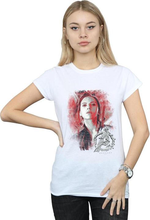 Actual product image Womens/Ladies Avengers Endgame Black Widow Brushed Cotton T-Shirt (L)