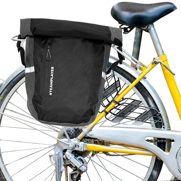 Actual product image Teamplayer 2in1 Fahrrad Gepäcktasche mit Rucksackfunktion, 20 l, schwarz (Luggage carrier bag)