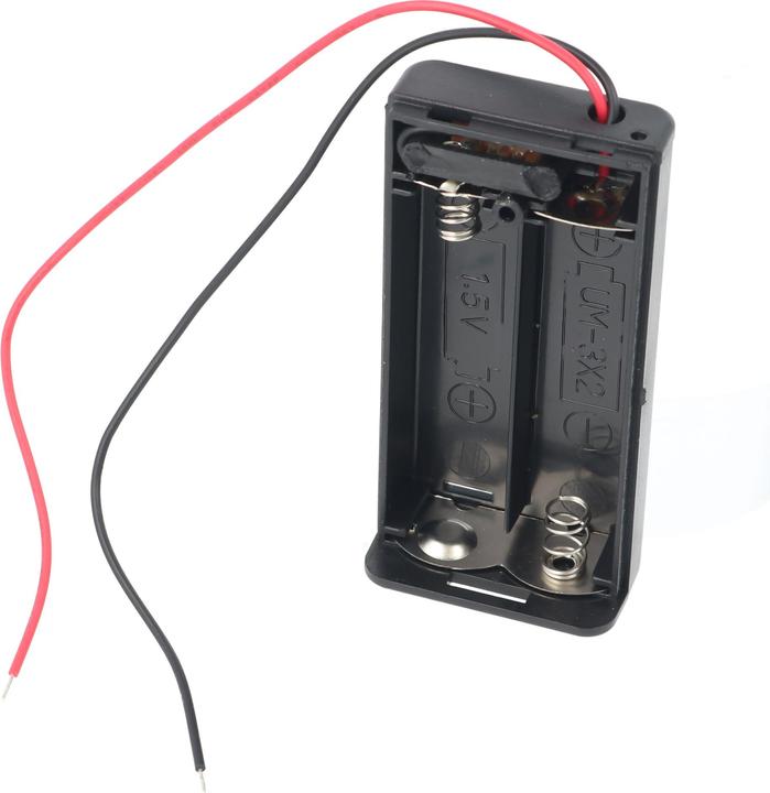 Actual product image XCell Battery holder for 2x Mignon AA LR6 battery with on/off switch