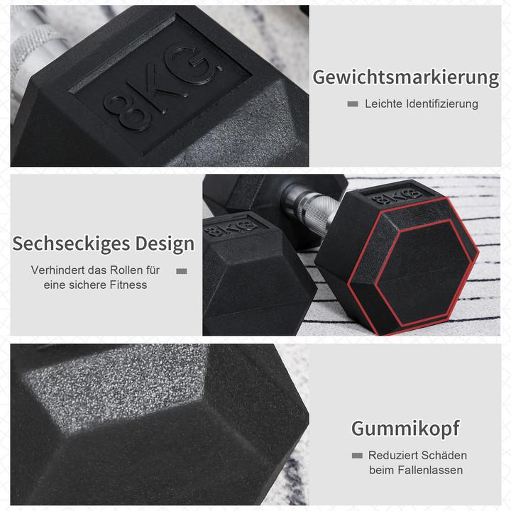 Produktbild Homcom Kurzhantel 2er Set (2 x 8 kg)