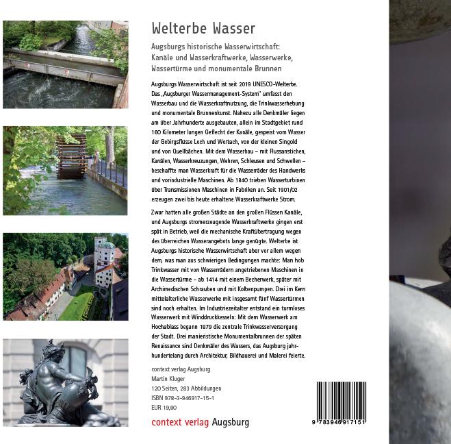 Image du produit WELTERBE WASSER. Augsburgs historische Wasserwirtschaft (Allemand, Martin Kluger, 2019)
