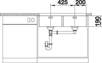 Produktbild Blanco Andano 400/400-U (Unterbauspüle, 44 cm, 86.50 cm)