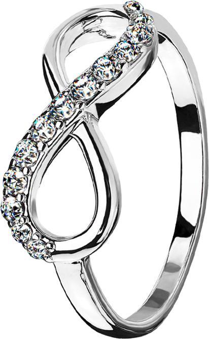 Actual product image Star Piercing Ring silver infinity with crystal (55)