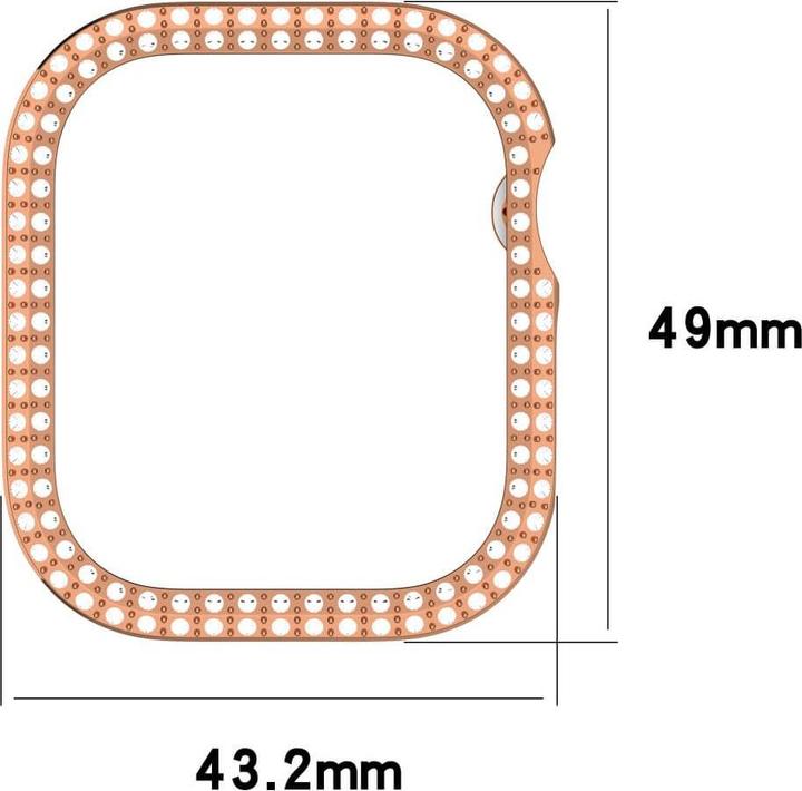 Actual product image Cover-Discount Apple Watch 10 - 46mm - Glitter rhinestone protective case