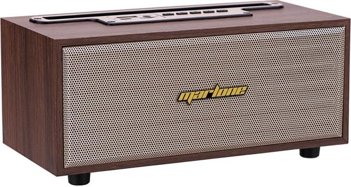 Actual product image Marlone Portable Bluetooth speaker 5.0 model Chicago 8W made of beech wood (5 h, Rechargeable battery operated)