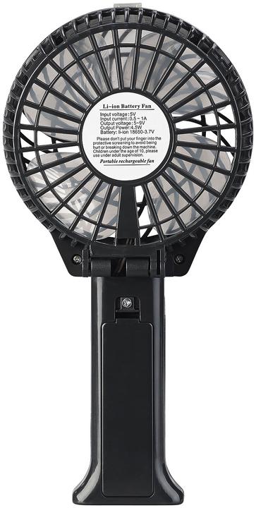 Produktbild Pearl Klappbarer 2in1-Akku-Hand- & Tisch-Ventilator mit Nebler-Funktion