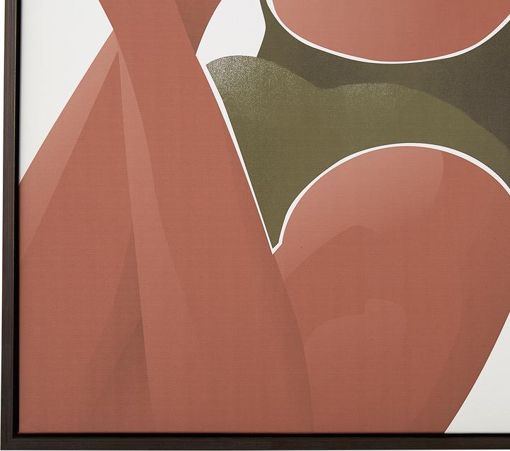 Produktbild Beliani Leinwandbild braun / weiss Frauenmotiv 63 x 93 cm FELTRINA (63 x 93 cm)