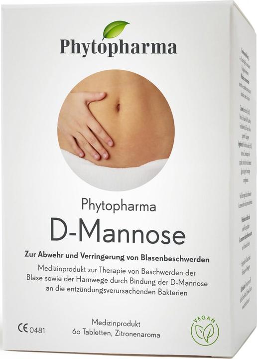 Produktbild Phytopharma DMannose pur 1000mg (60 Stück, 401.38 ml, 121 g)