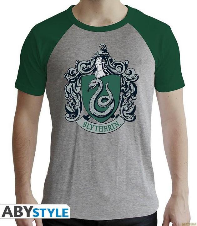 ABYstyle HARRY POTTER - Tshirt Slytherin man SS grey green - premium
