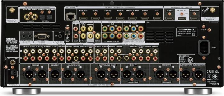Produktbild Marantz AV 7705 *schwarz* 11.2 Kanal Netzwerk AV Vorstufe (11.2 Kanal, FM, AM)