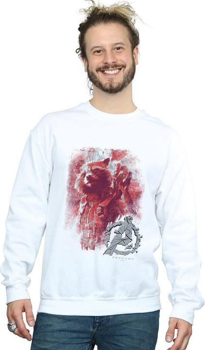 Actual product image Mens Avengers Endgame Rocket Brushed Cotton Sweatshirt (L)