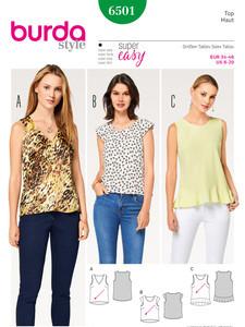 Modello Top con scollo a V
