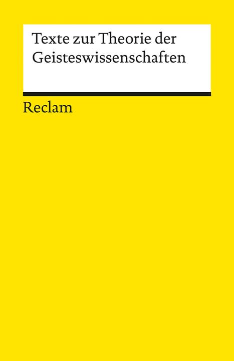 Produktbild Texte zur Theorie der Geisteswissenschaften (Deutsch, Athena Panteos, Tim Rojek, 2016)