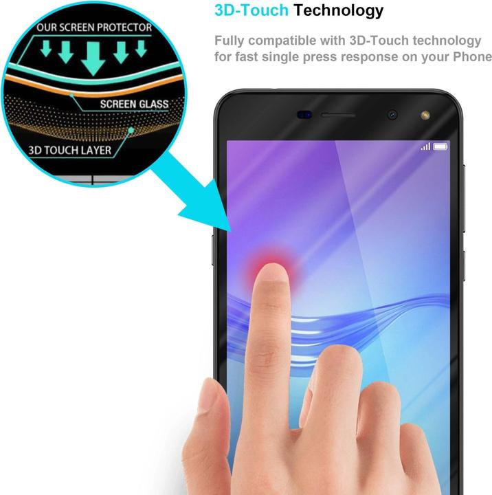 Productafbeelding Cadorabo Volledig schermbeschermend glas (1 Stuk, Huawei Y6 (2017), Huawei Y5 (2017))