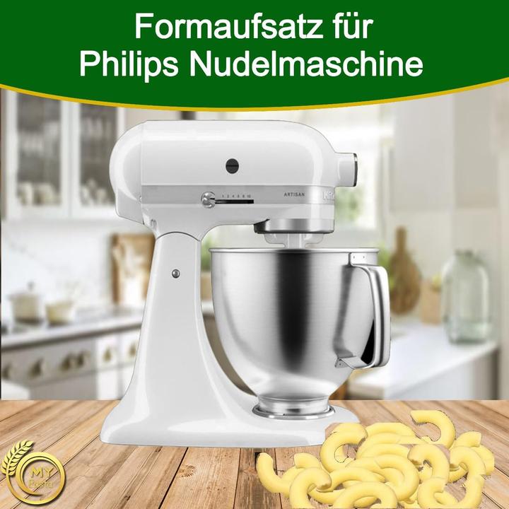 Produktbild My Pasta Hörnchen Pasta Matrize für Philips Nudelmaschine Serie 7000