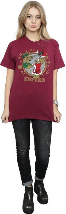 Immagine prodotto Tom & Jerry Christmas Surprise Maglietta Ampia Donna (XL)