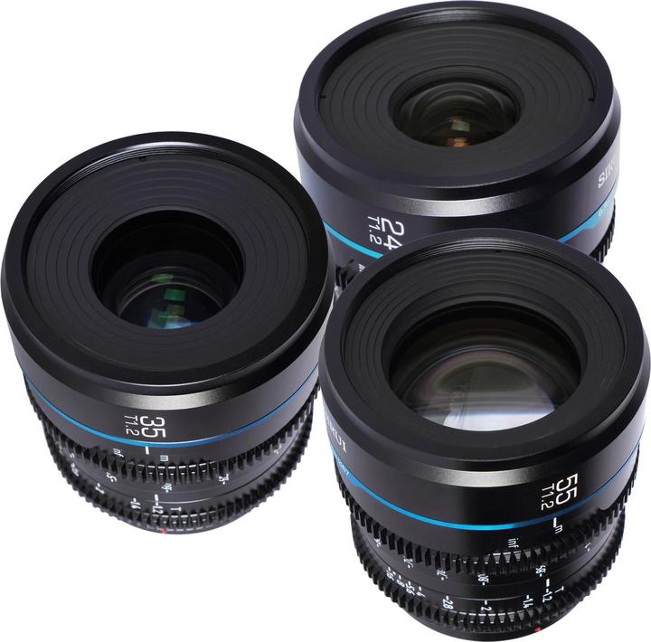 Produktbild Sirui Nightwalker 24 35+55mm T1.2 S35 MF Cine Lens Bundle X-Mount (Fujifilm X, APS-C / DX)