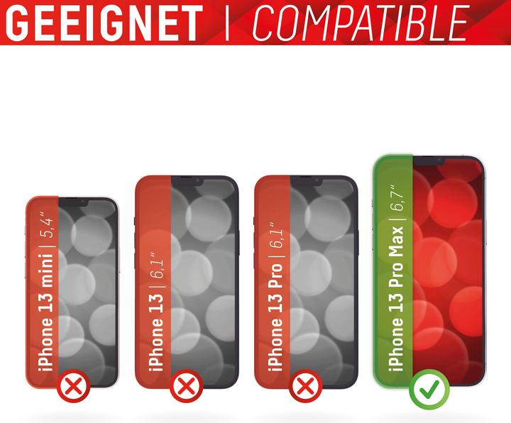 Actual product image Displex Real Glass, 2D Panzerglas + Handyhülle (1 Piece, Apple iPhone 13 Pro Max)