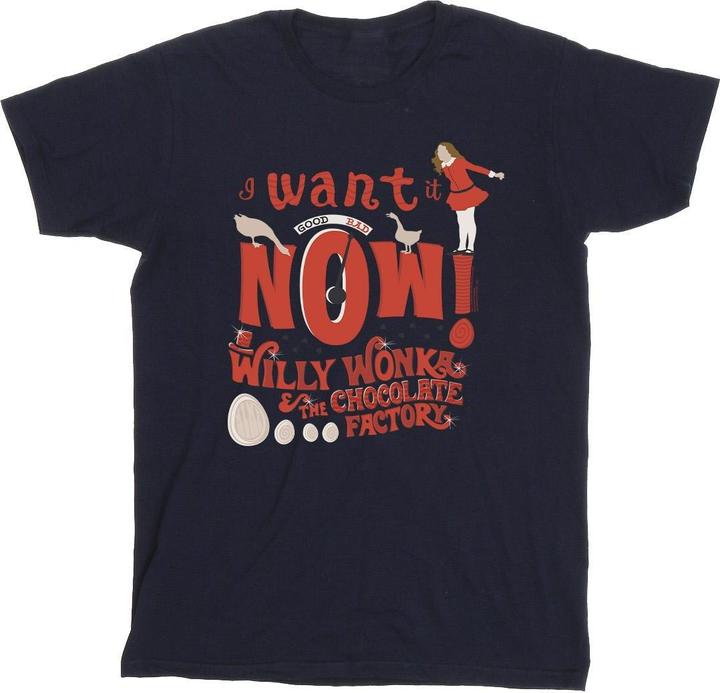 Immagine prodotto Willy Wonka & the Chocolate Factory Verruca Salt I Want It Now Maglietta Ragazze (116)