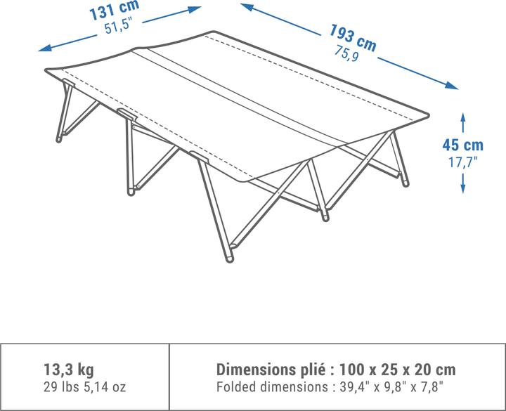 Produktbild Quechua Double Campbed Second