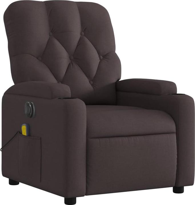 Produktbild VidaXL Massagesessel Fernsehsessel Relaxsessel Liegesessel Dunkelbraun Stoff