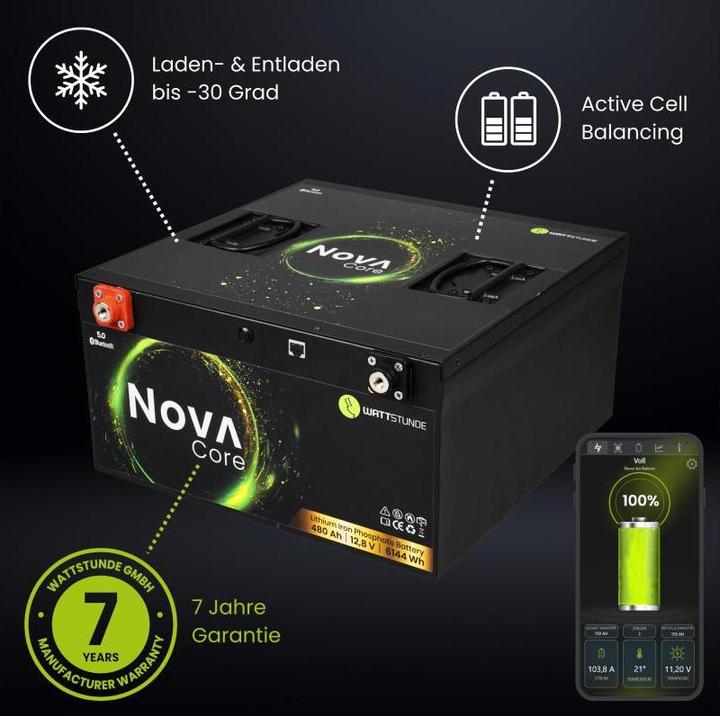 Produktbild Wattstunde Batterie NOVA Core 480 Ah LiFePO4 (12.80 V, 480 Ah)