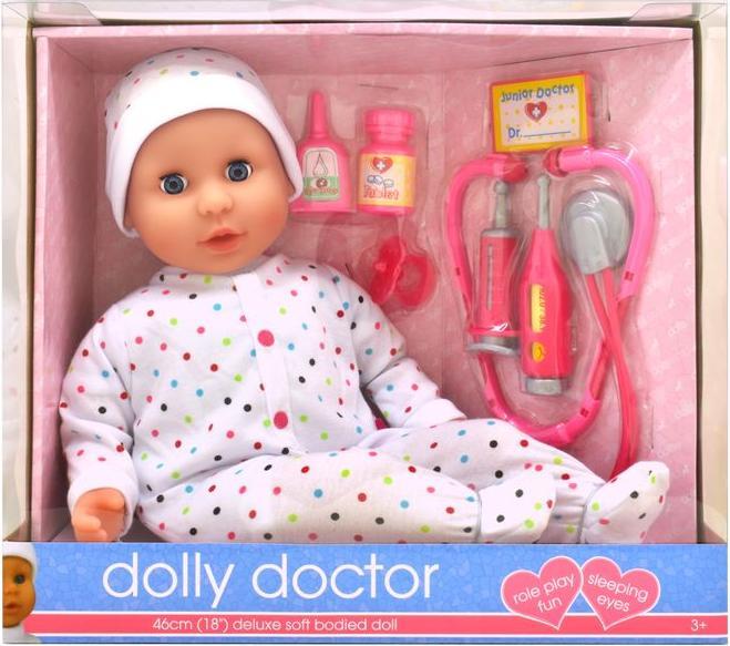 Dolls World idee+spiel Set di bambole dottore 46 cm con accessori