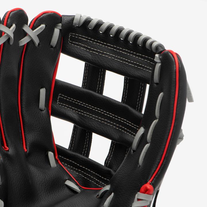 Actual product image Kipsta Ladies/men's baseball glove - BA100 LHT black/red (11.50")