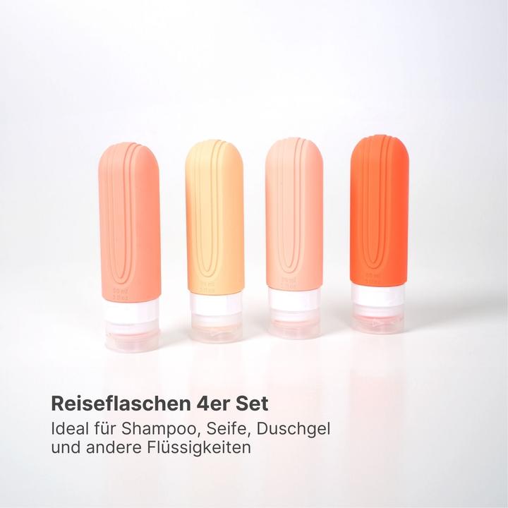 Image du produit Hermex Set de 4 bouteilles de voyage (Produits d'hygiène, Nécessaire, Flacons pour liquide)
