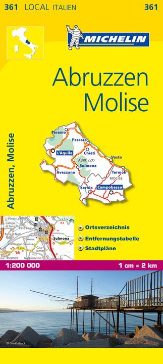 Image du produit Carte locale Michelin Abruzzes et Molise 1 : 200 000 200000