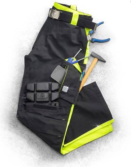 Actual product image Ardon Winter Pants Neon Black-Yellowxxl (XXL)