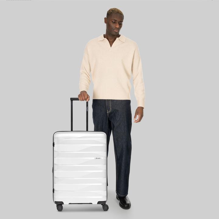 Immagine prodotto Bergpfeil Travel 4-Rollen Trolley M 66 cm mit Dehnfalte (72 l, M (50 - 90l))