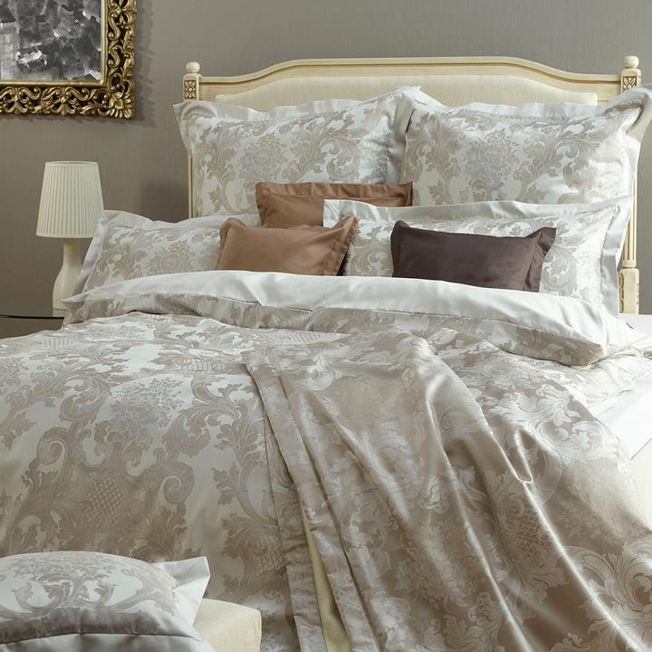Produktbild Curt Bauer Mako-Brokat Damast Bettwäsche Louis XIV altsilber (Bettwäsche Set, 240 x 220 cm)
